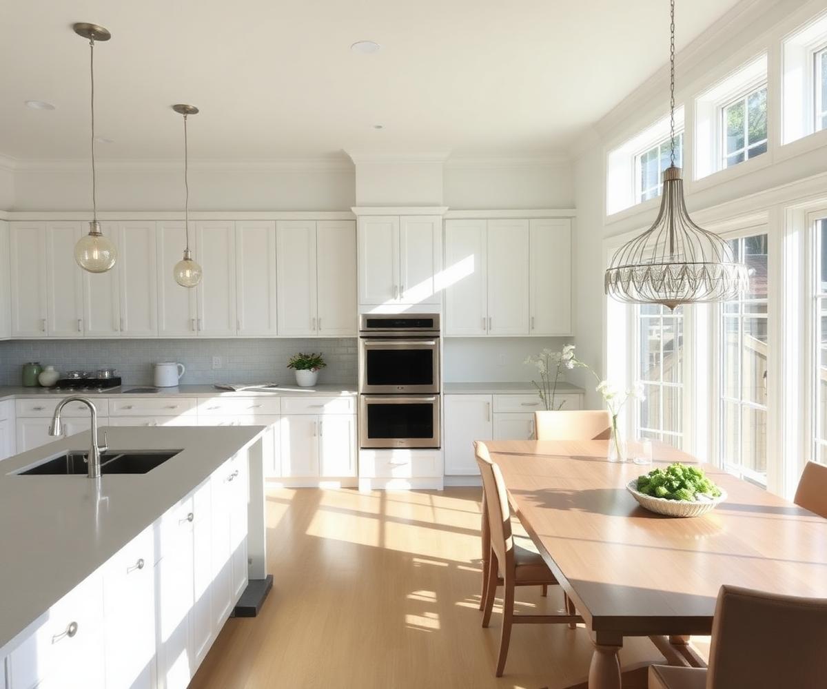 Bright kitchen and dining area in a home listed with Braj Setu Properties